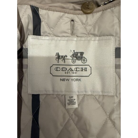 NEW Coach Utility Lightweight Quilted Softshell Jacket Tan Women's Size S [jb] - Picture 4 of 9